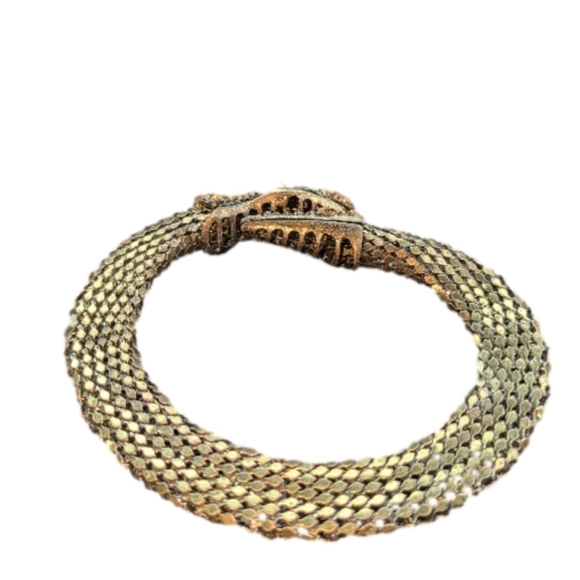 vintage Gold tone snake cuff bracelet - Picture 3 of 3